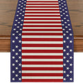 Independence Day Linen Burlap Table Bunting