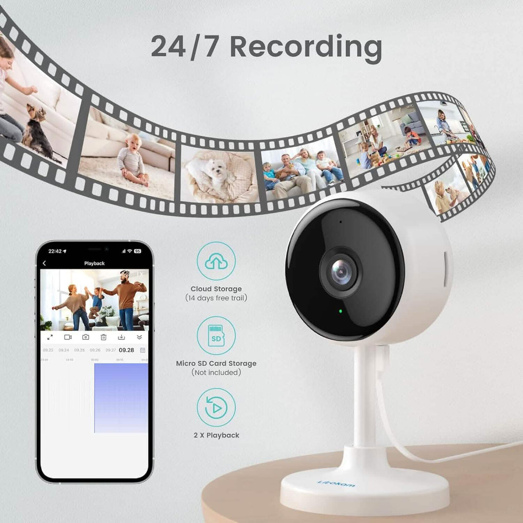 屋内カメラ、ホームセキュリティ用カメラ ナイトビジョン対応（リファービッシュ品）