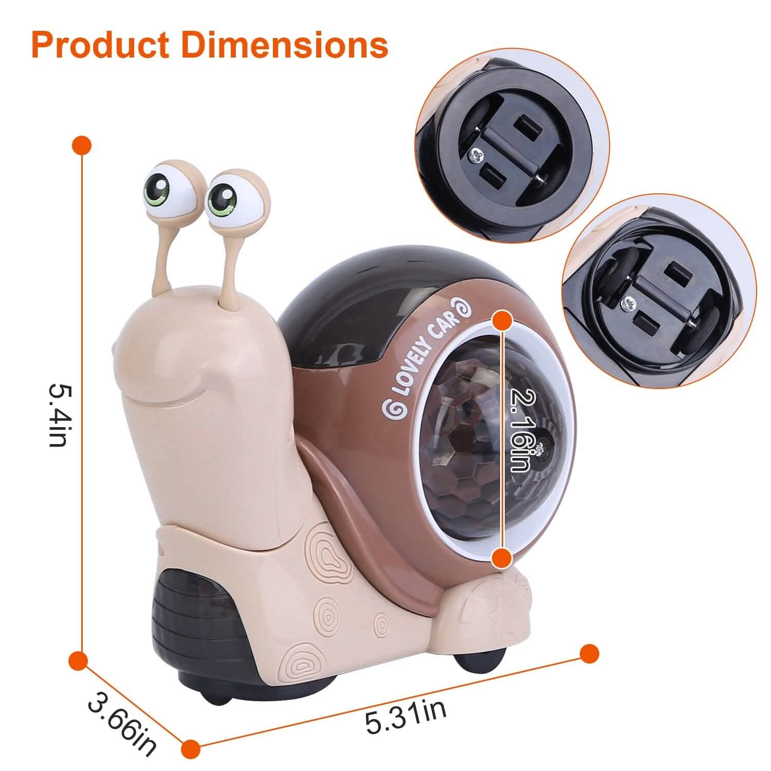 Jouet interactif pour bébé à évitement automatique d'obstacles avec musique