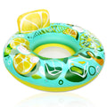 Inflatable Lounger Pool Float with Rubber Handle and Drink Holder