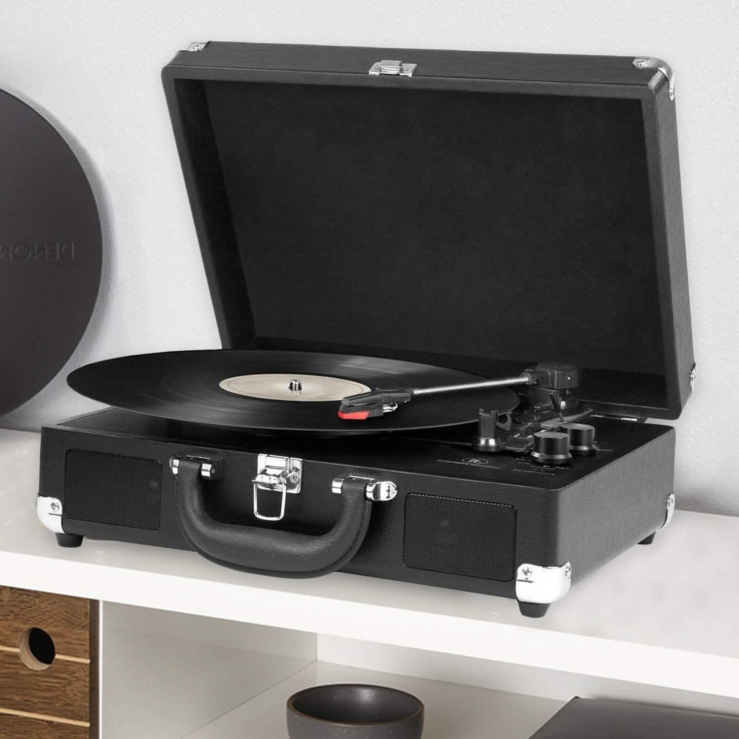 Platine vinyle valise vintage à 3 vitesses Innovative Technology Nostalgic (remise à neuf)