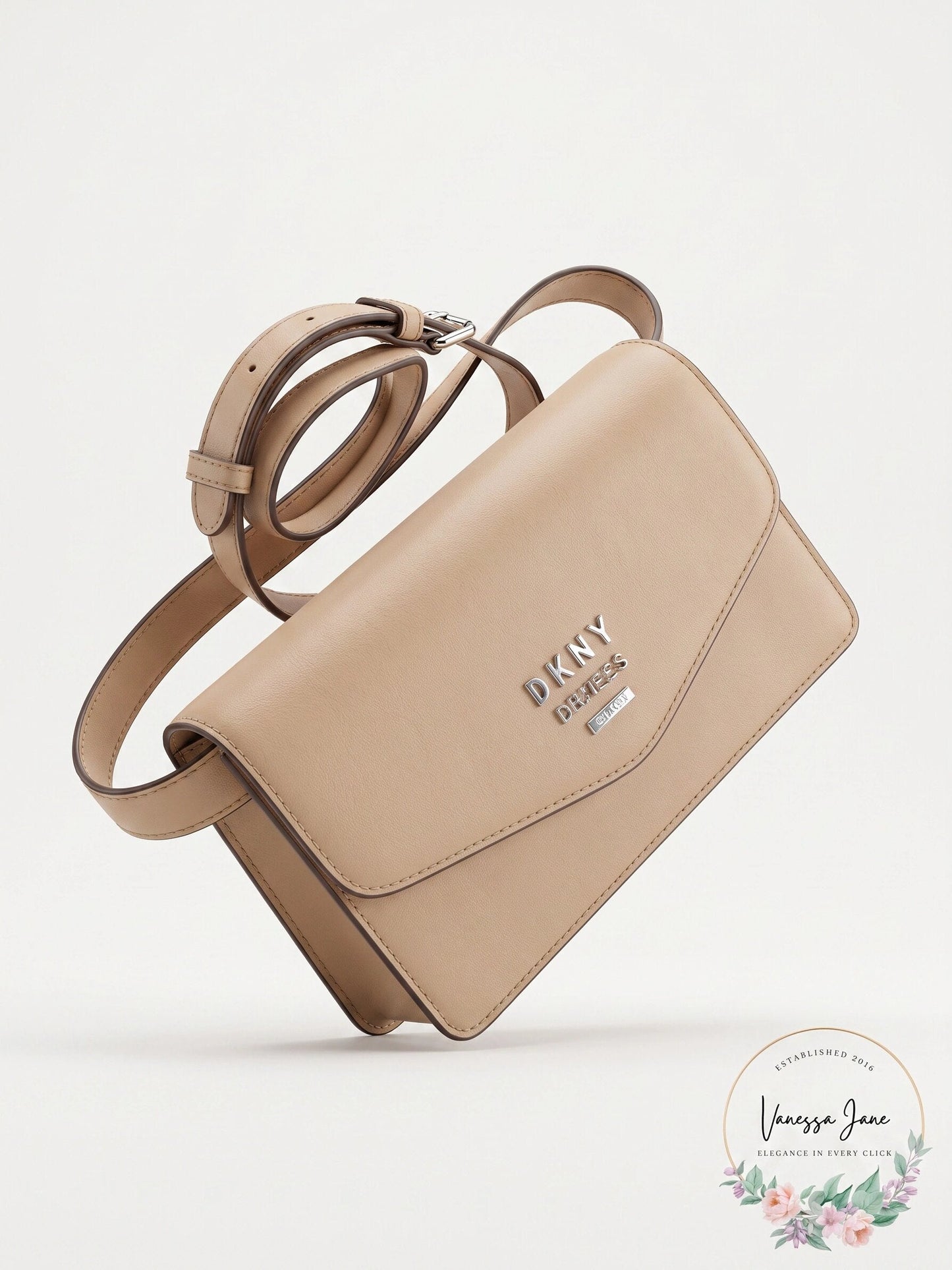 Dkny Whitney Leather Belt Bag - Latte/Silver