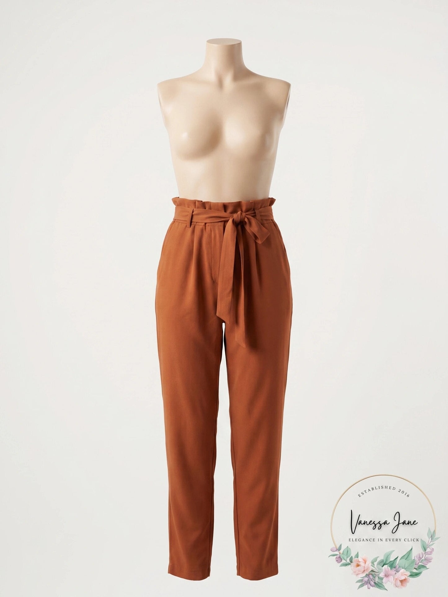 Bar III Womens High Rise Ruched Paperbag Pants, Size XXL