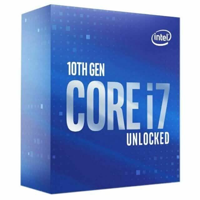 Processeur Intel Core i7-10700K (5,1 GHz, 8 cœurs, socket LGA1200, boîte) - BX8070110700K (Reconditionné)