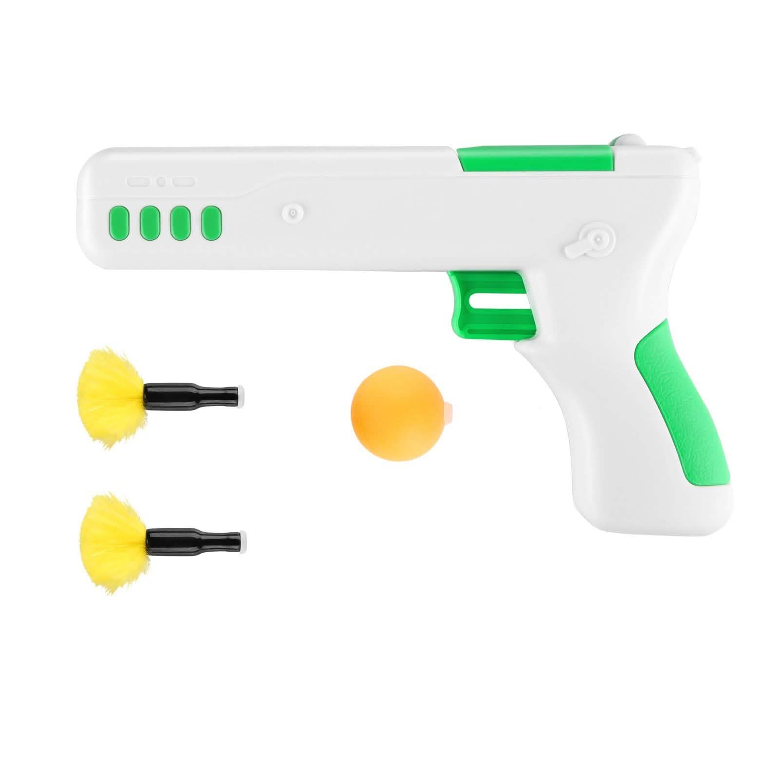 Pistolet-jouet interactif pour chat avec balle et plumes