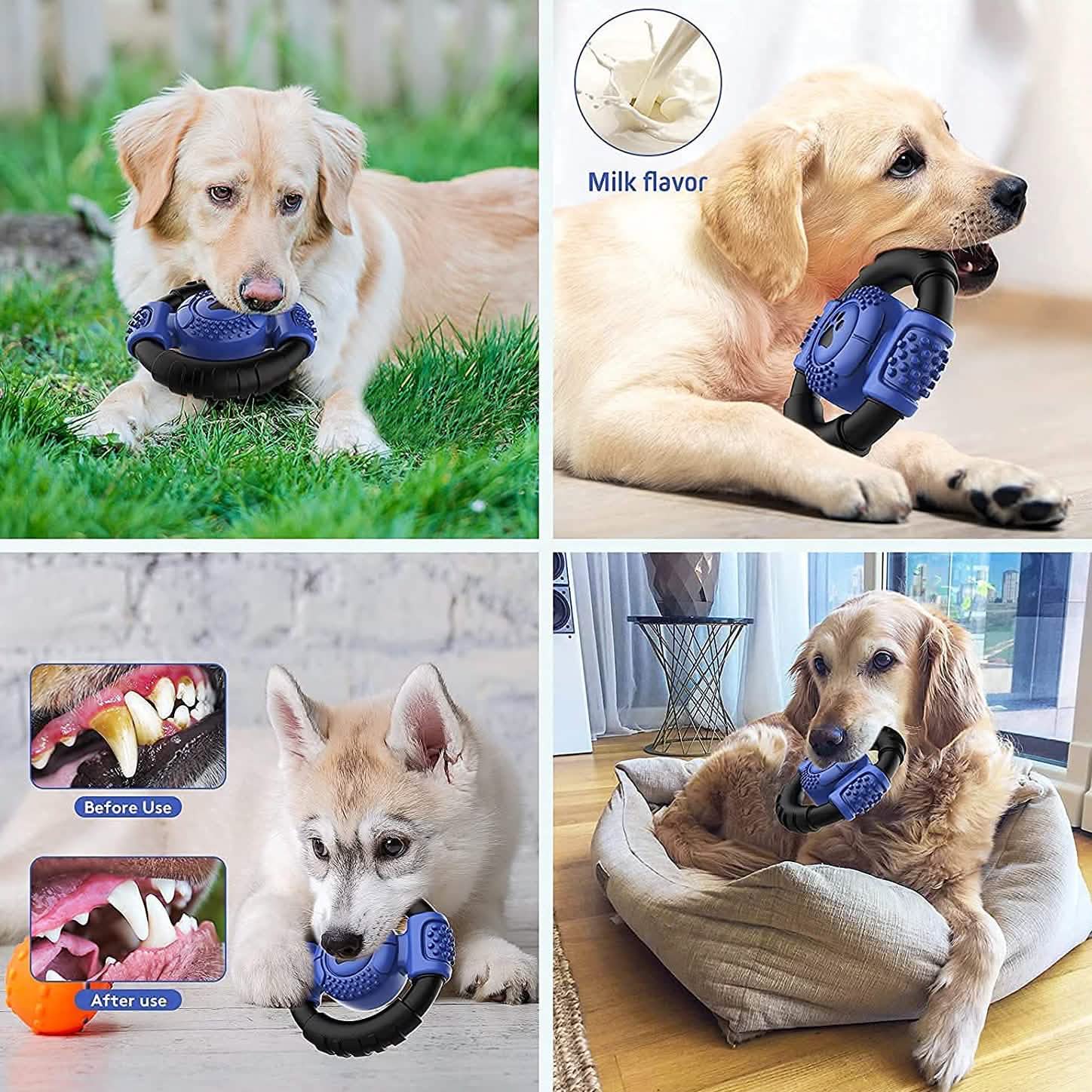 インタラクティブ キューキュー鳴る犬用噛むおもちゃ