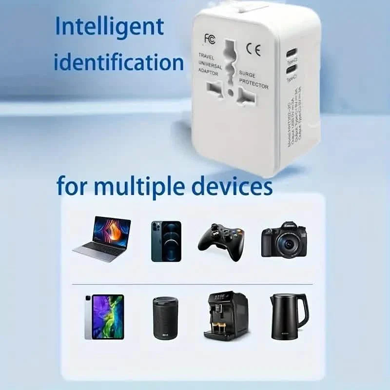 International Portable Worldwide All-in-One Plug Travel Adapter Converter for USA EU UK AUS