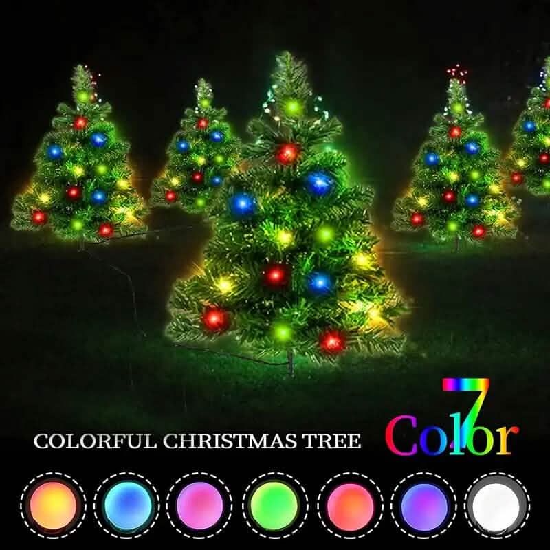 IP65 Waterproof Solar Powered Prelit Small Christmas Tree