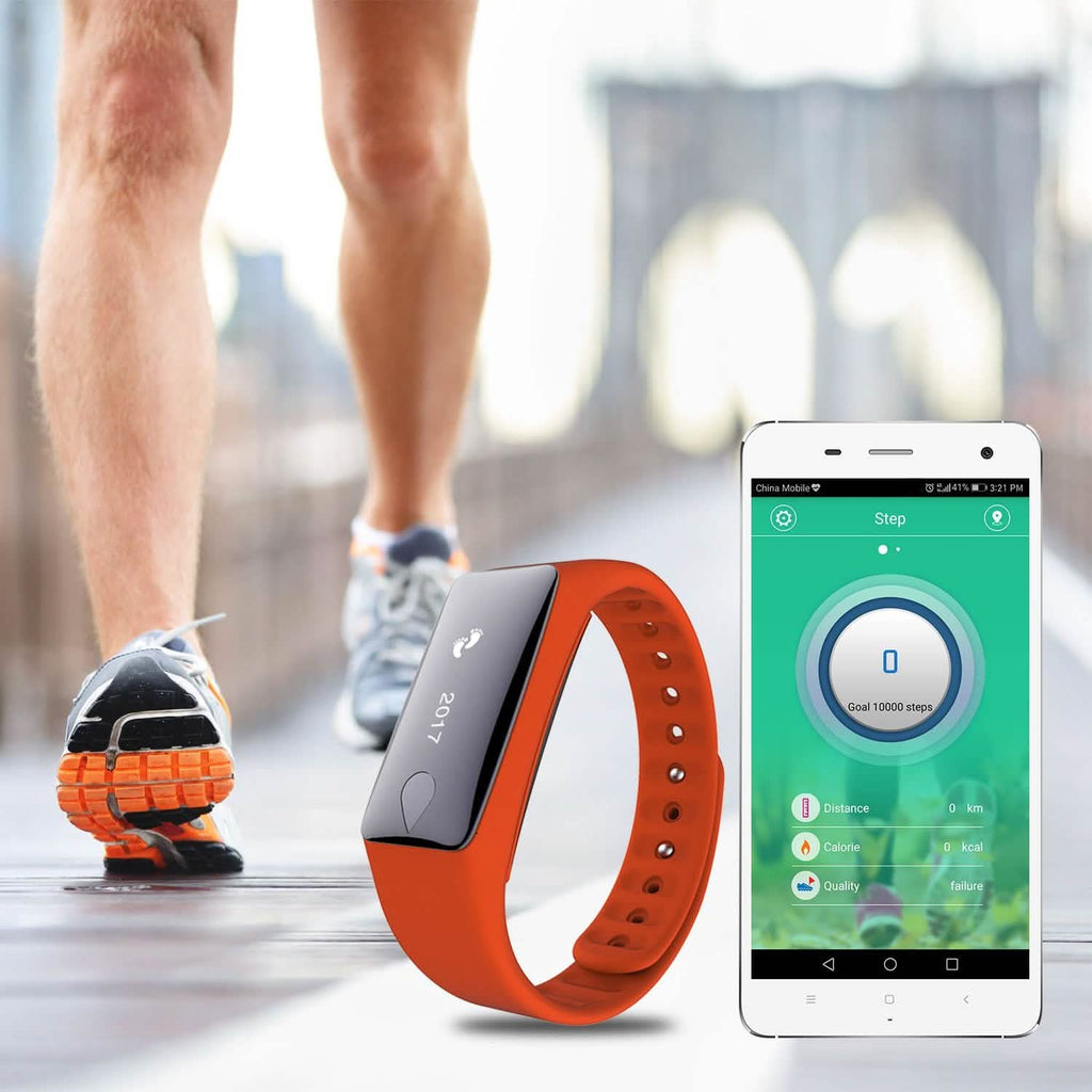 Montre connectée de sport IP67 avec cardiofréquencemètre et podomètre