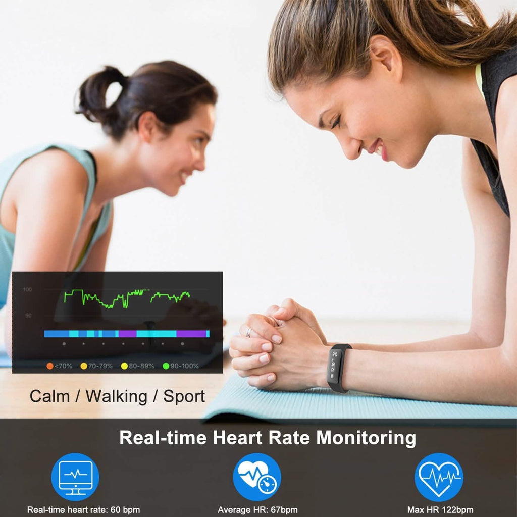 Montre connectée de sport IP67 avec cardiofréquencemètre et podomètre