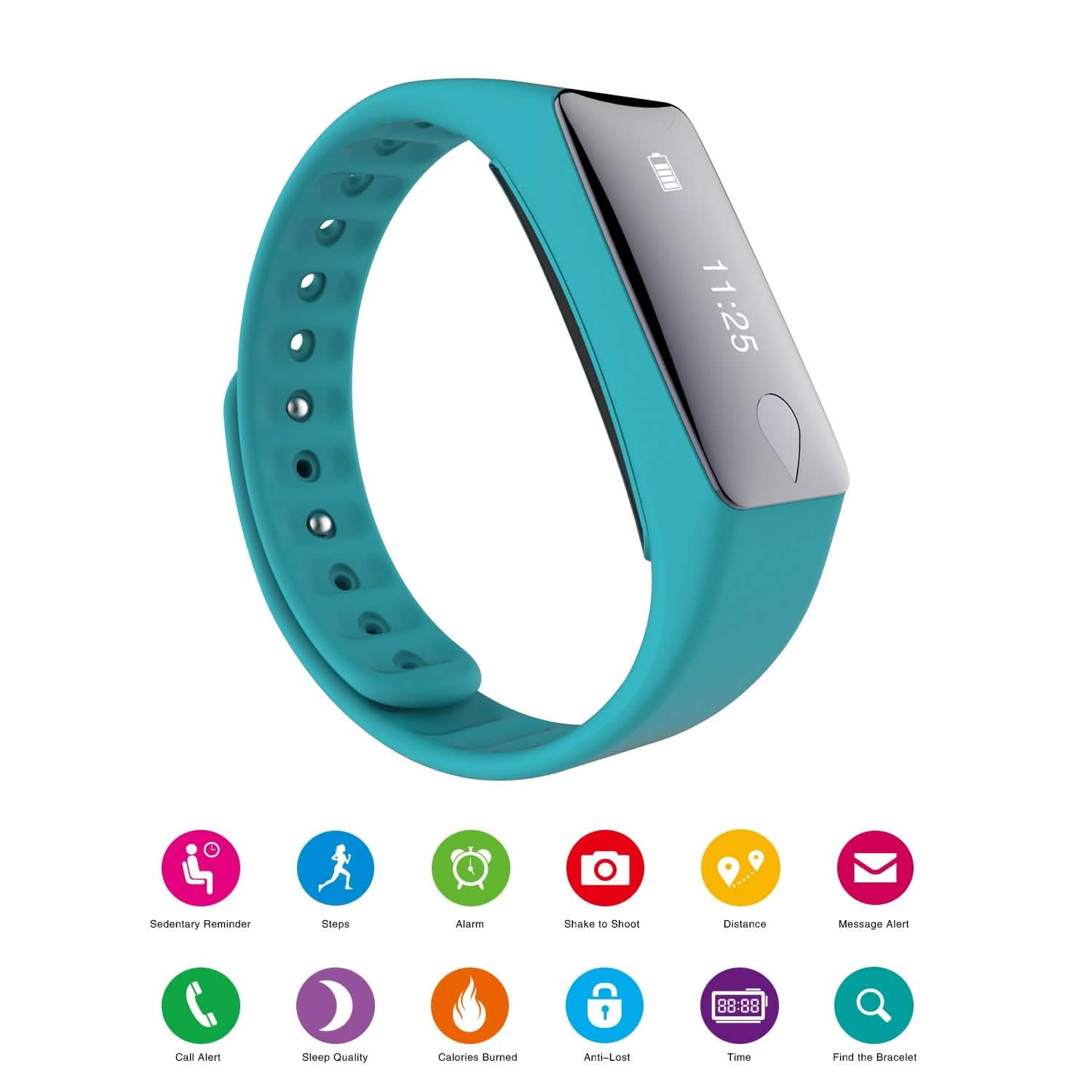 Montre connectée de sport IP67 avec cardiofréquencemètre et podomètre
