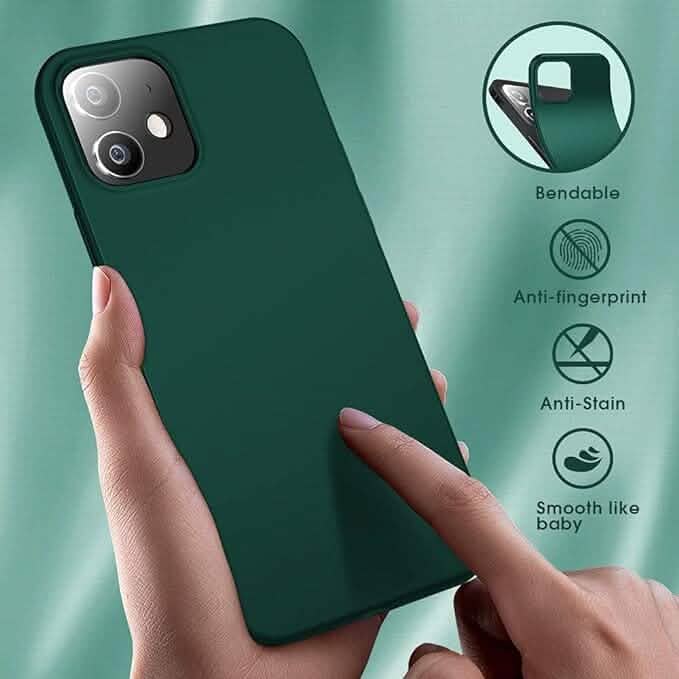 Coque iPhone 12 Pro et iPhone 12 ultra fine en TPU souple au fini mat - Vert