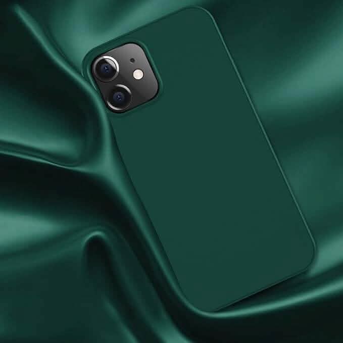 Coque iPhone 12 Pro et iPhone 12 ultra fine en TPU souple au fini mat - Vert