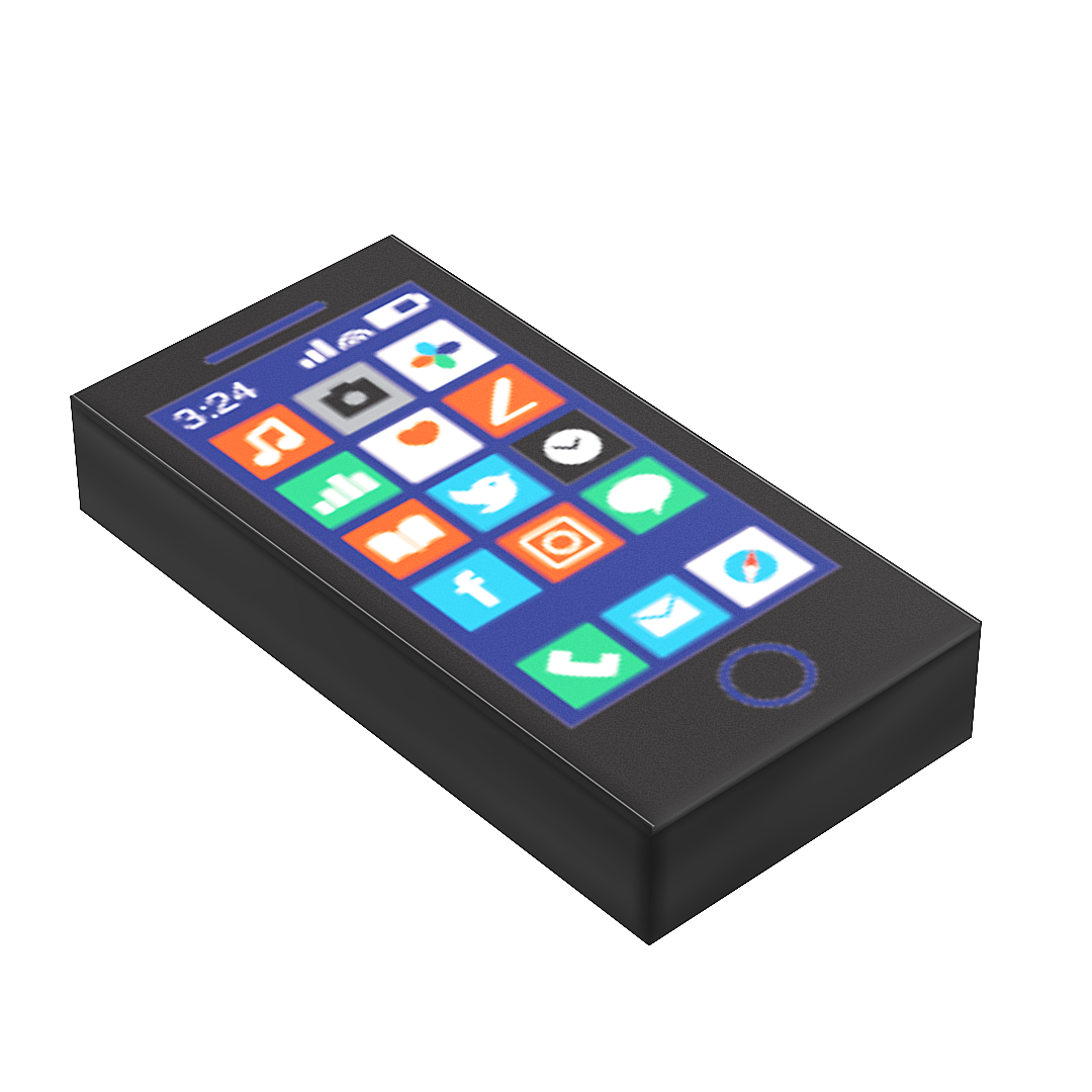 Mobile Phone Tile (1x2 Tile) for Minifigs