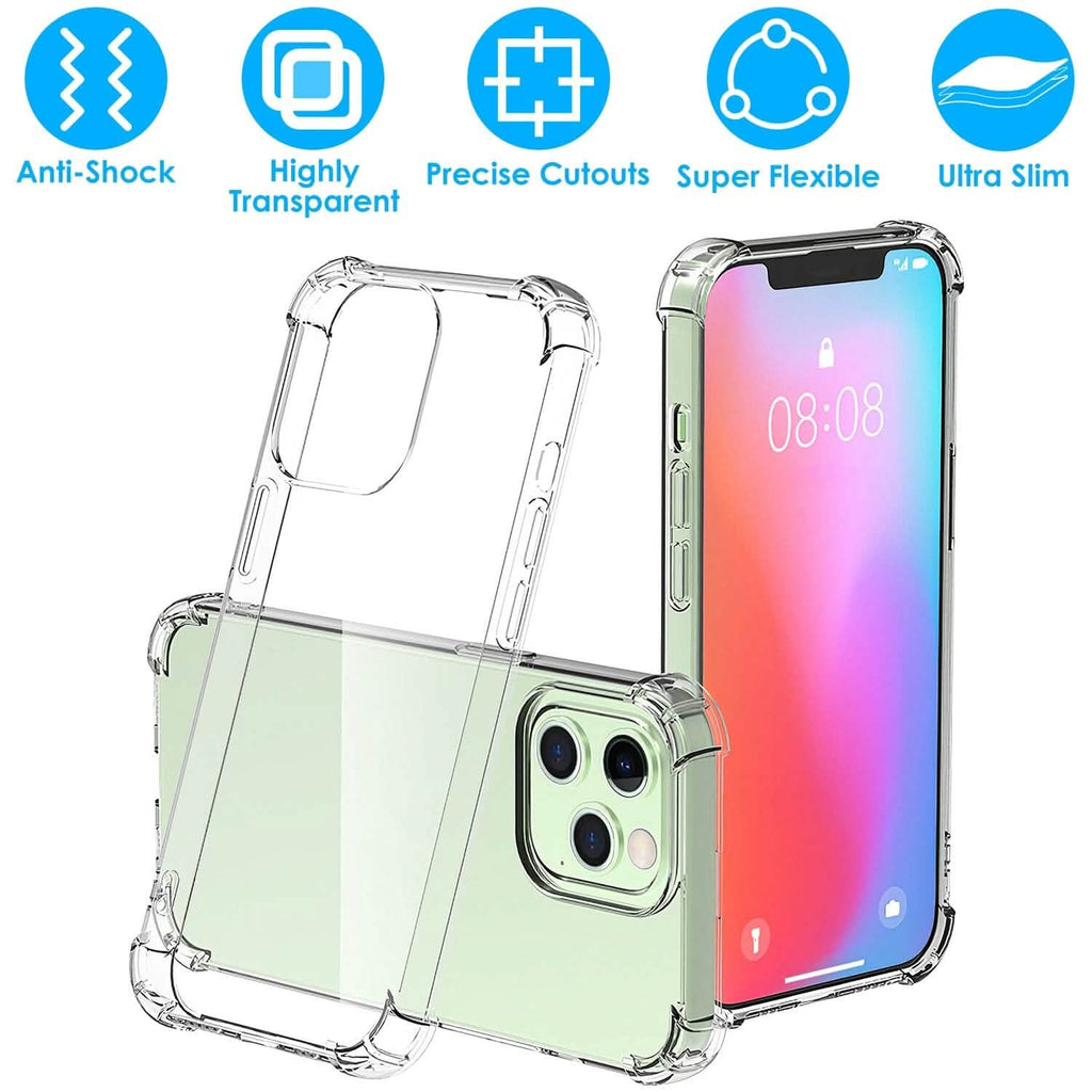 iPhone用耐衝撃クリアスマホケース ソフトTPU