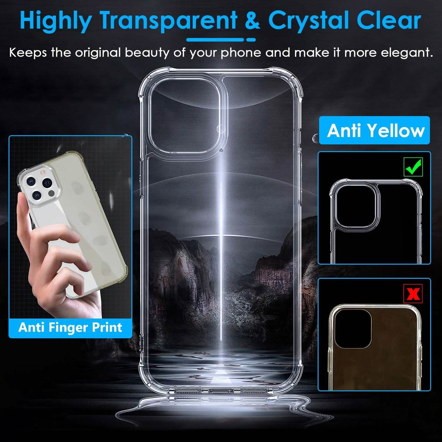 iPhone用耐衝撃クリアスマホケース ソフトTPU