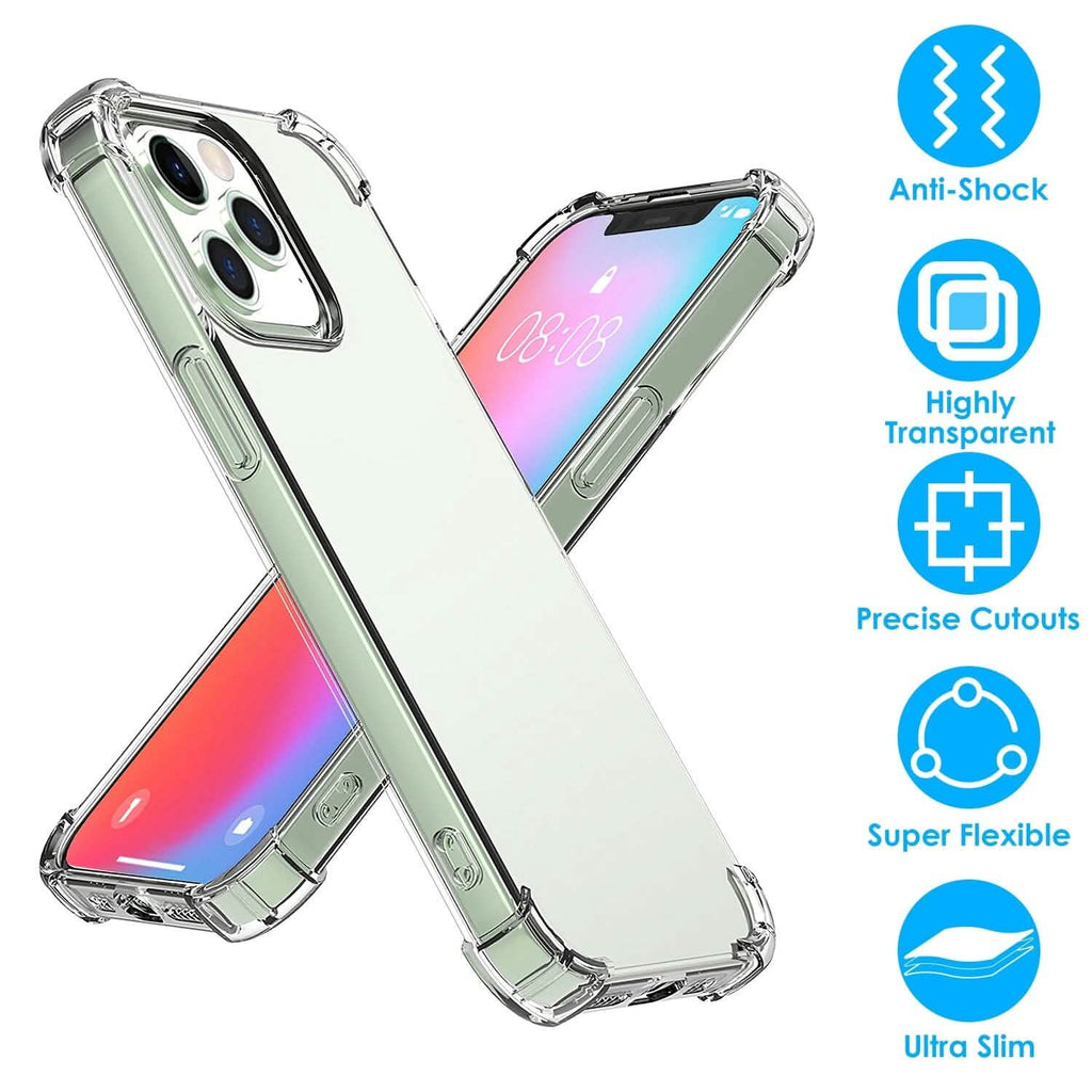 iPhone用耐衝撃クリアスマホケース ソフトTPU
