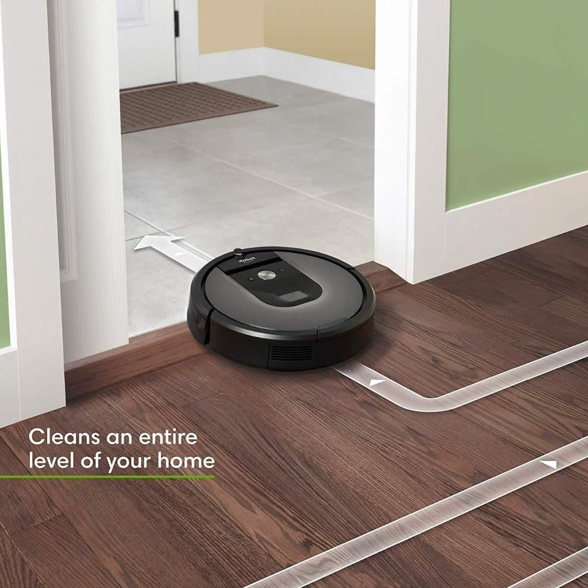 Robot aspirateur iRobot Roomba 960 - Connecté au Wi-Fi, cartographie, fonctionne avec Alexa (Reconditionné)