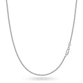 Italian Sterling Silver 1mm Unisex Box Chain Necklace