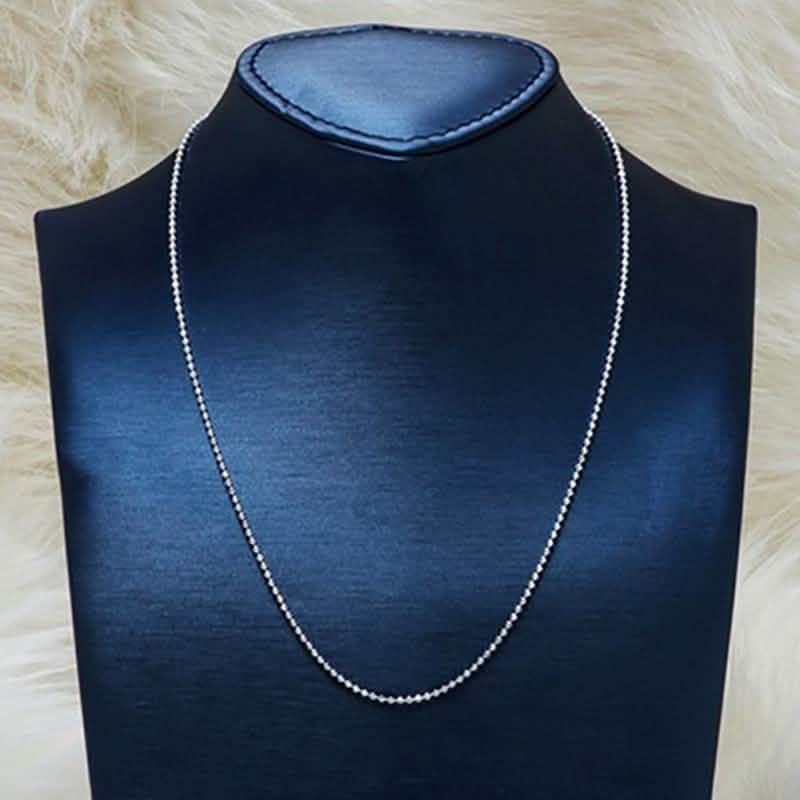 Collier Chaîne en Perles Taillées Diamant en Argent Sterling Italien