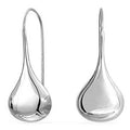 Italian Sterling Silver Puffed Teardrop Earrings by Verona