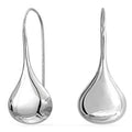 Boucles d'oreilles italiennes en argent sterling, forme goutte d'eau bombée