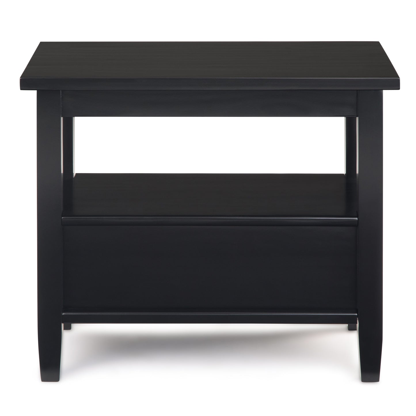 Warm Shaker Solid Wood 14 Inch Wide Transitional Narrow Side Table