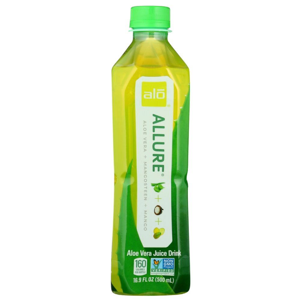 ALO: Allure Aloe Vera Mangosteen Mango Juice Drink, 16.9 fo