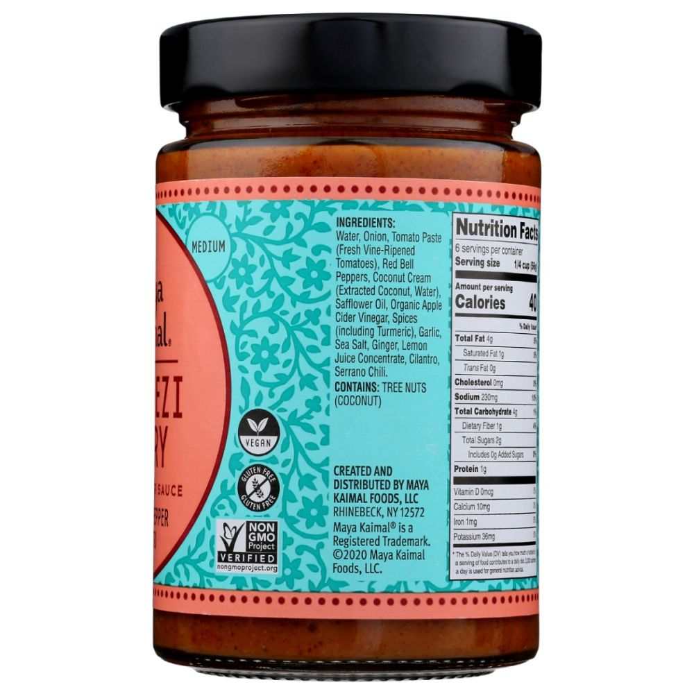 MAYA KAIMAL Jalfrezi Curry Indian Simmer Sauce-12.5oz|Authentic Flavor