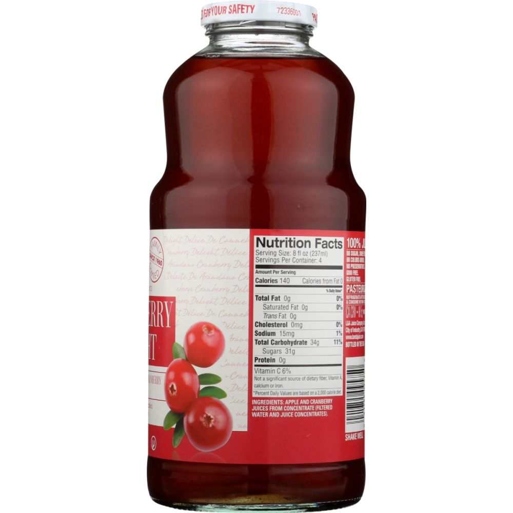 L & A JUICE: Cranberry Delight Juice, 32 fo