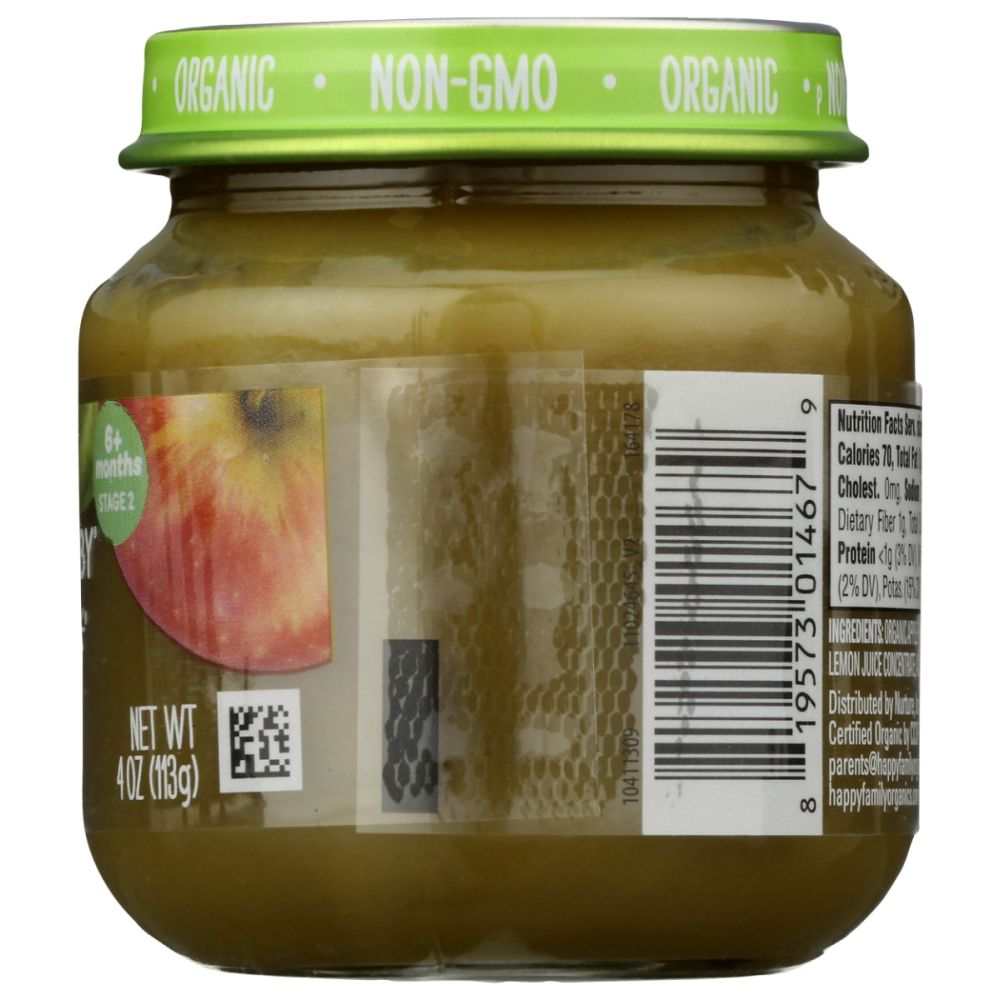 HAPPY BABY Apples and Spinach Jar Baby Food - 4 oz | Organic & Healthy