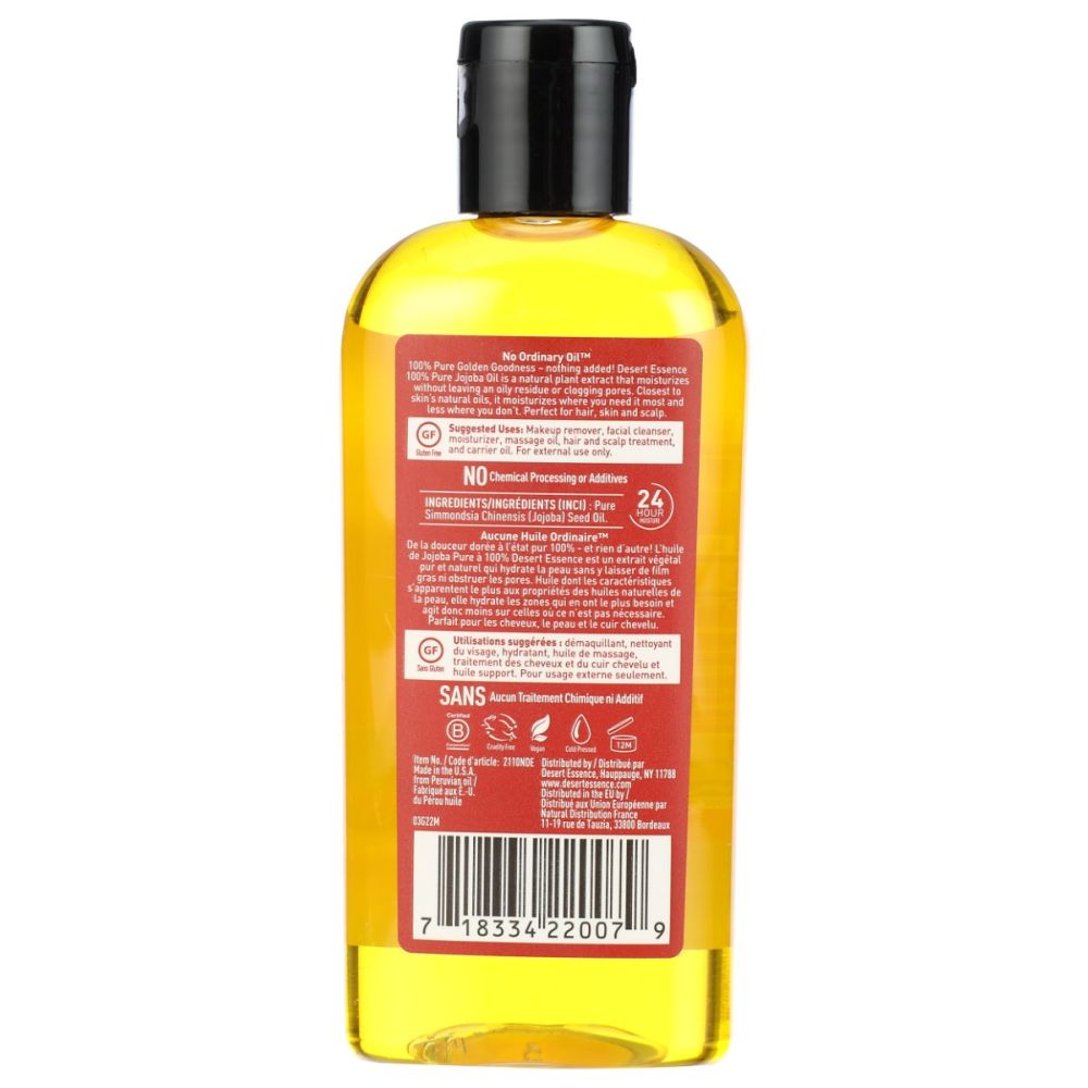 DESERT ESSENCE: 100% Pure Jojoba Oil, 4 fo