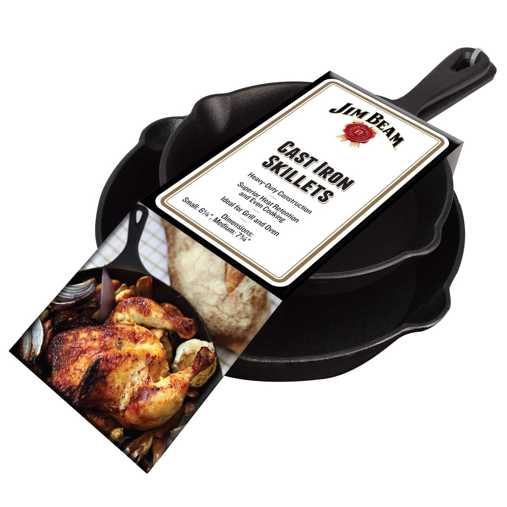 2-Piece: Jim Beam Cast Iron Skillets
