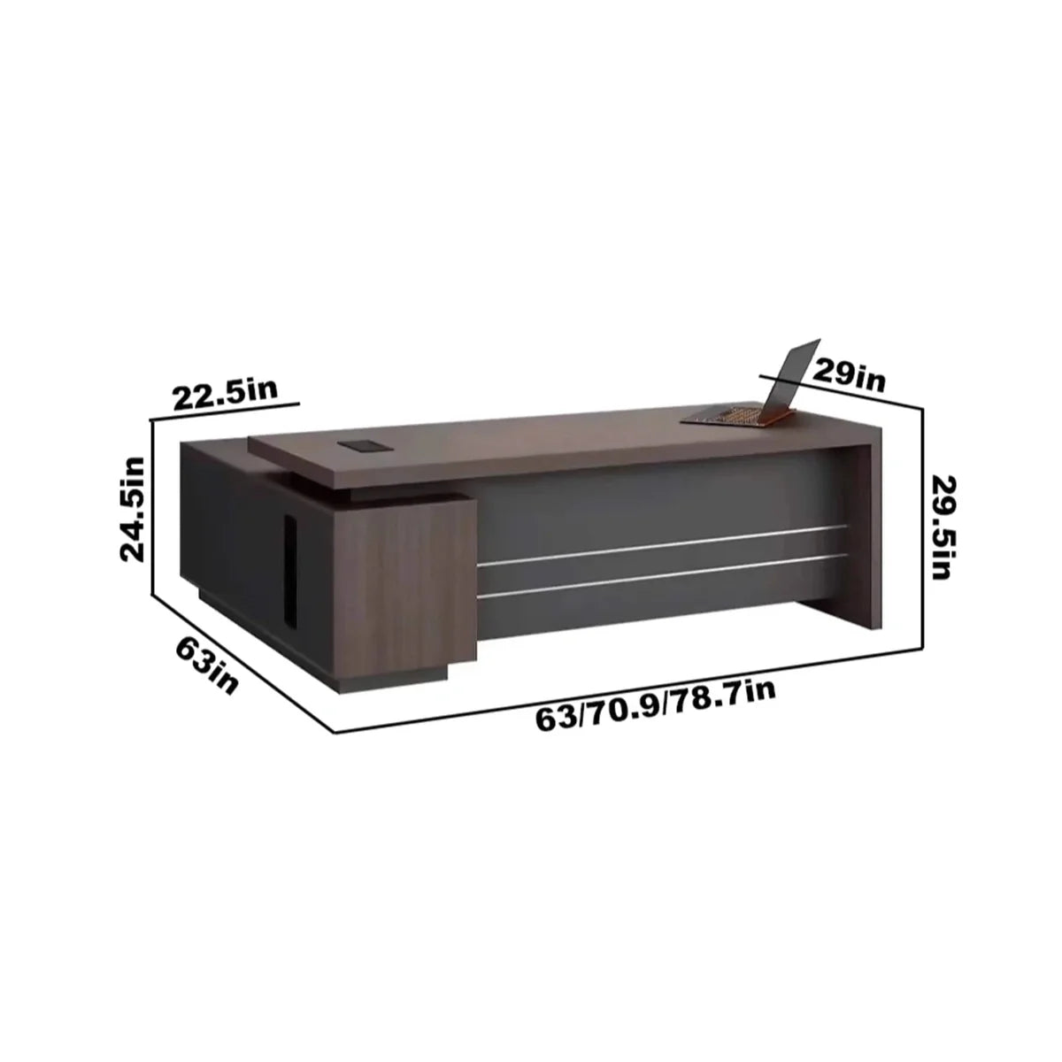 Bristol · Modern L-Shaped Executive Desk