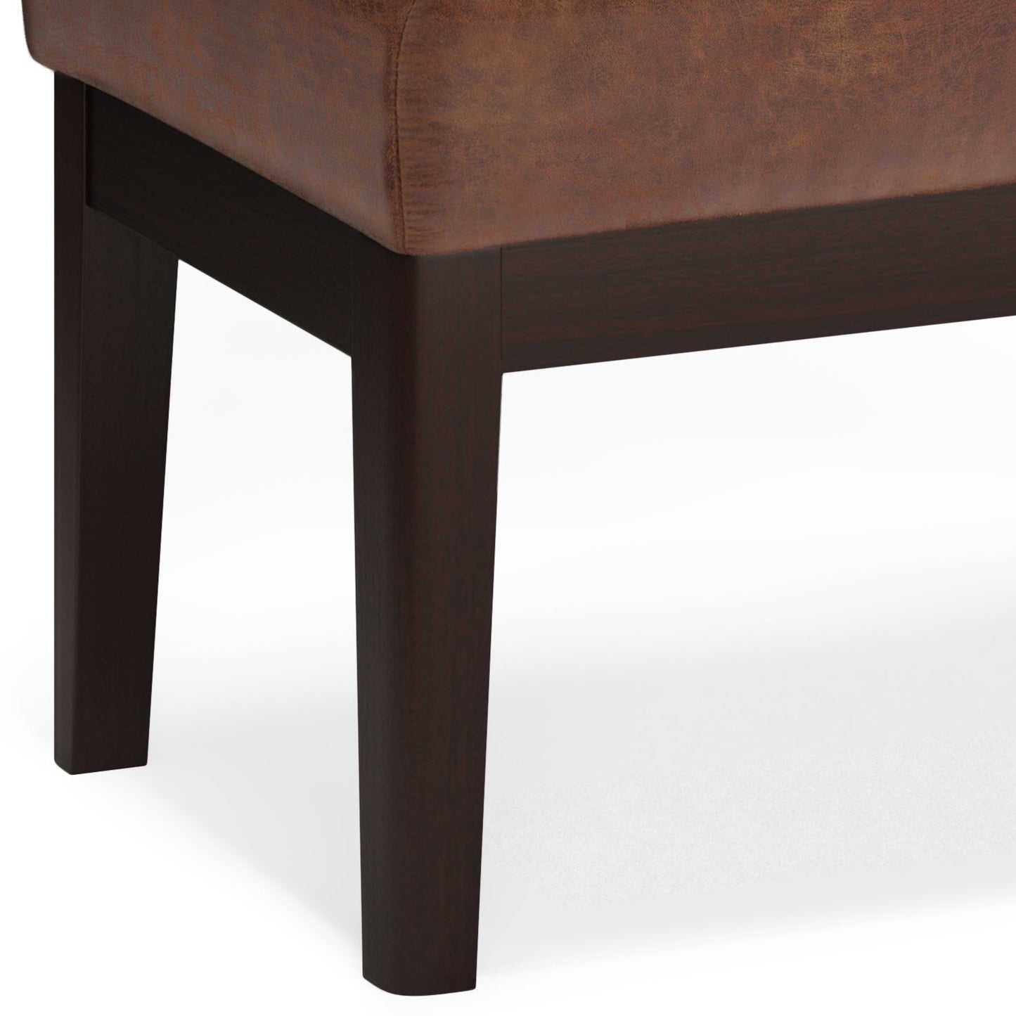 Carlson Small Ottoman Bench in Distressed Saddle