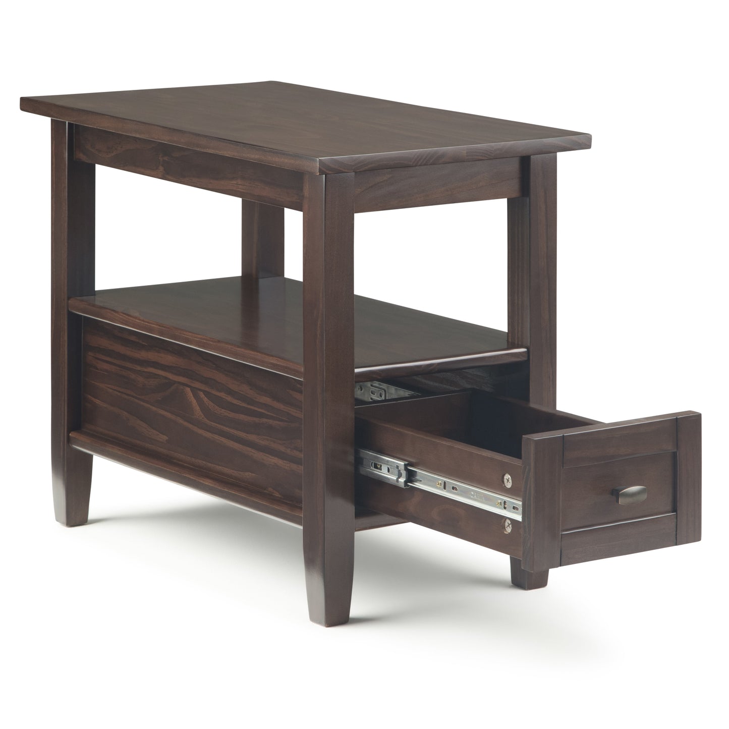 Warm Shaker Solid Wood Transitional Narrow Side Table