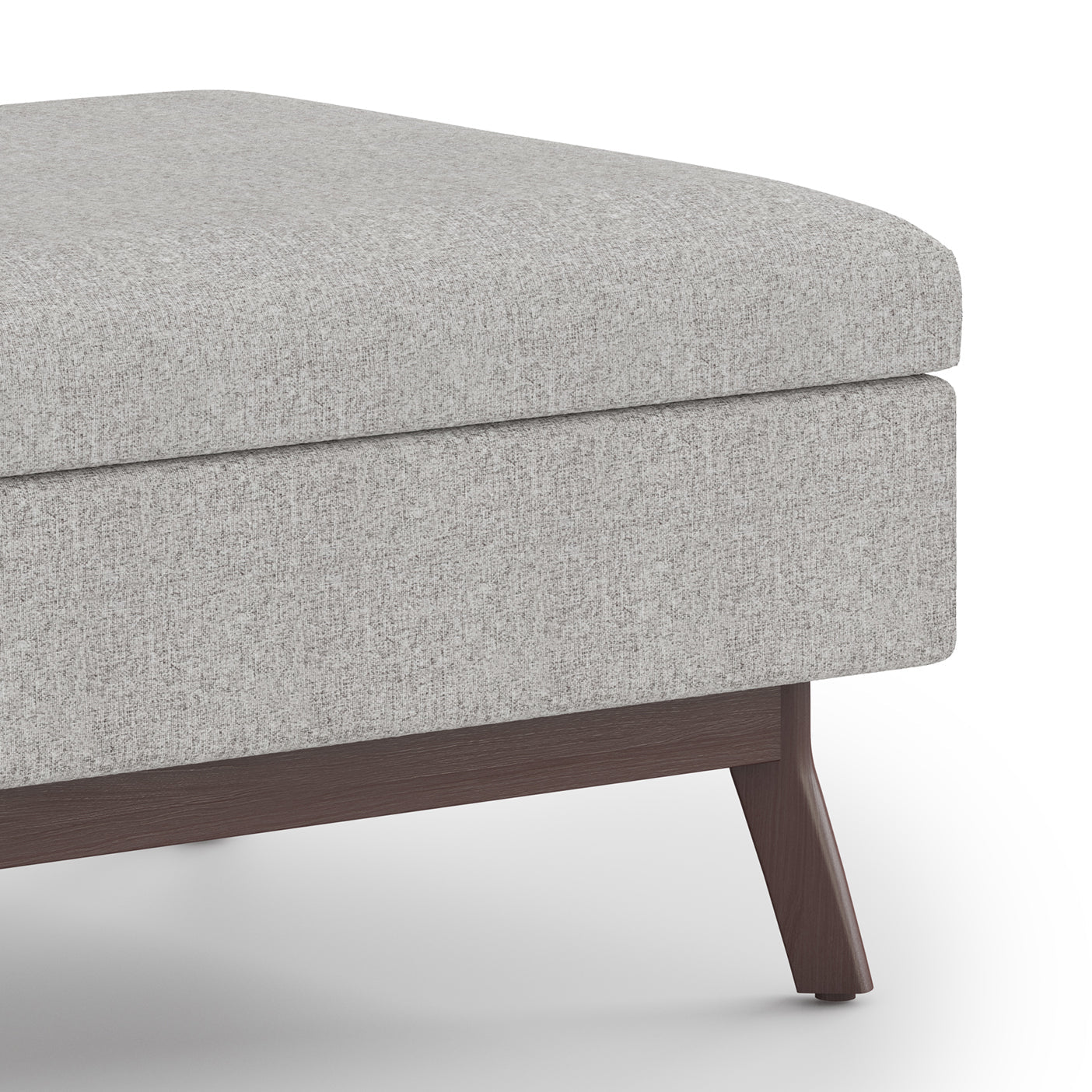 Owen 34 Inch Wide Coffee Table Storage Ottoman in Cloud