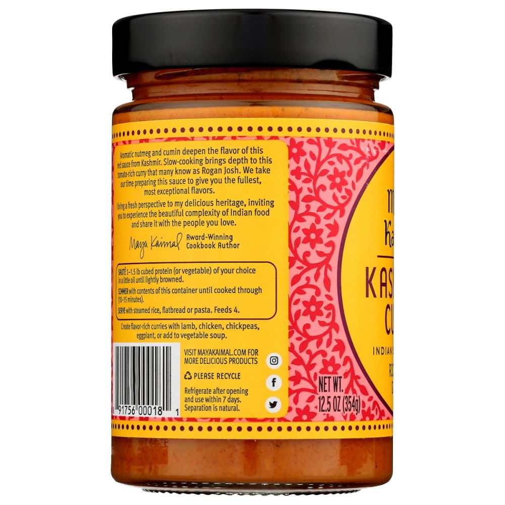 MAYA KAIMAL: Kashmiri Curry Indian Simmer Sauce, 12.5 oz