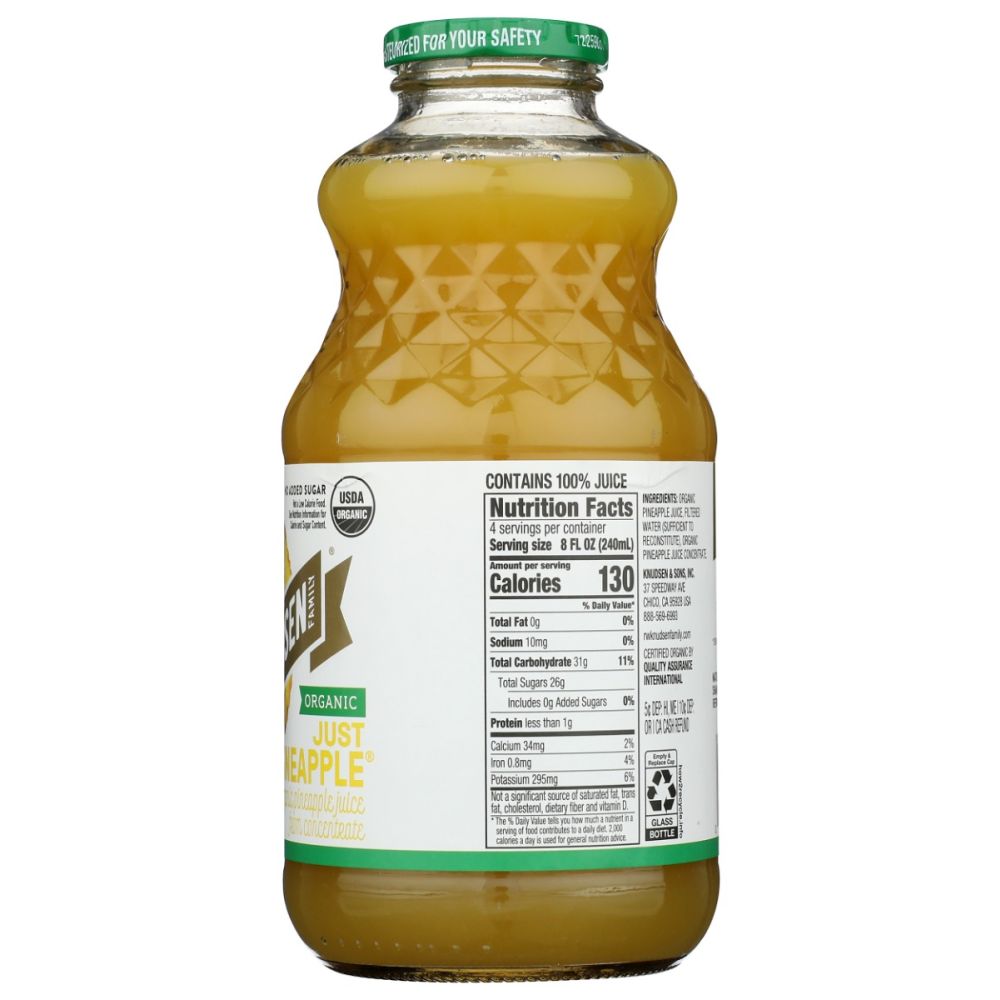 KNUDSEN: Organic Pineapple Juice, 32 fo