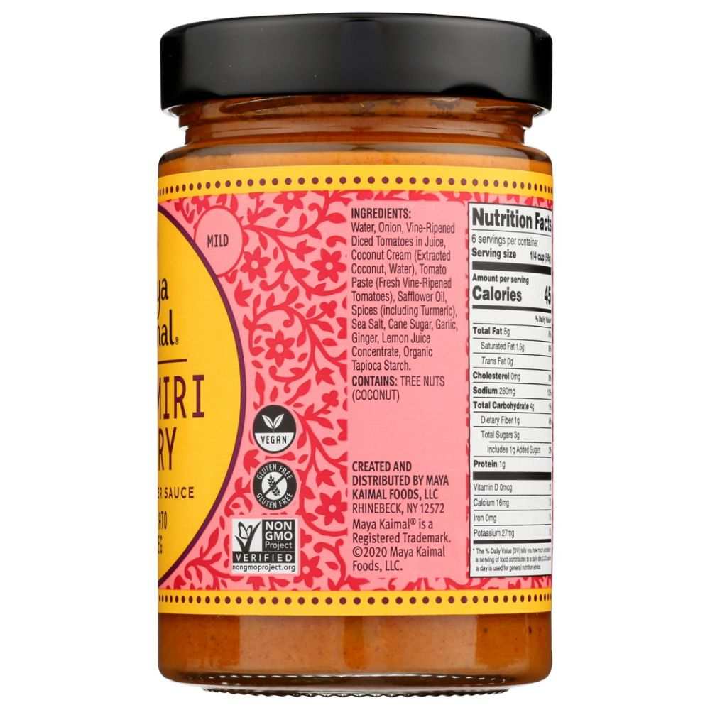 MAYA KAIMAL: Kashmiri Curry Indian Simmer Sauce, 12.5 oz