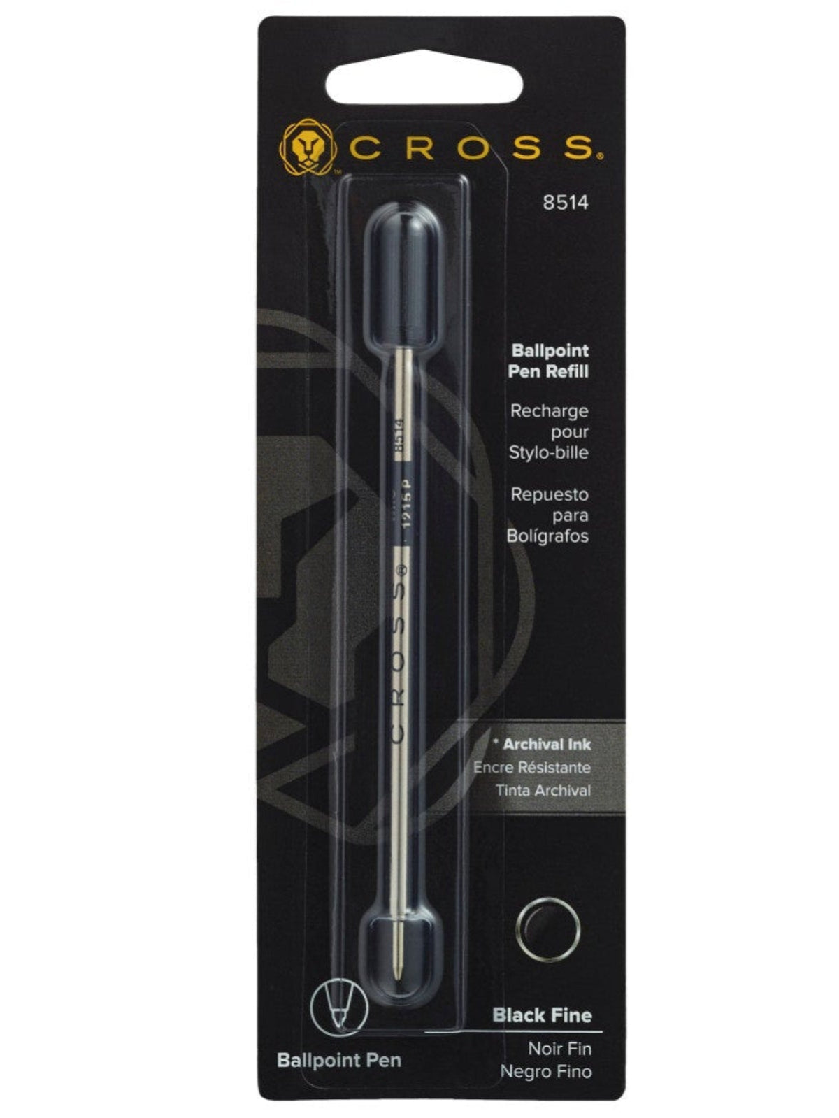 Ballpoint Pen Refill - Black - Fine - Single Pack