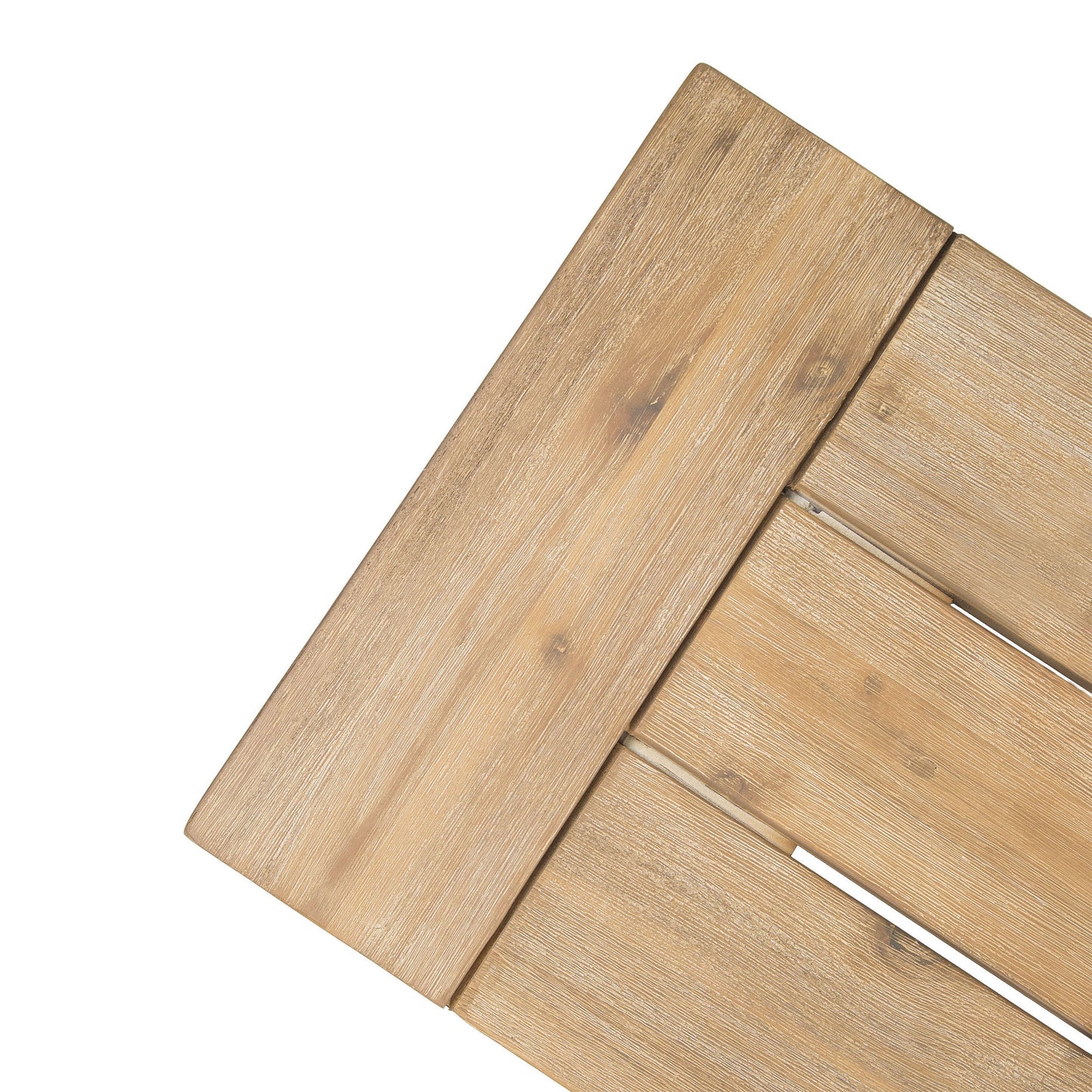 Outdoor Bench with Slat Panel Design and Acacia Wood Frame