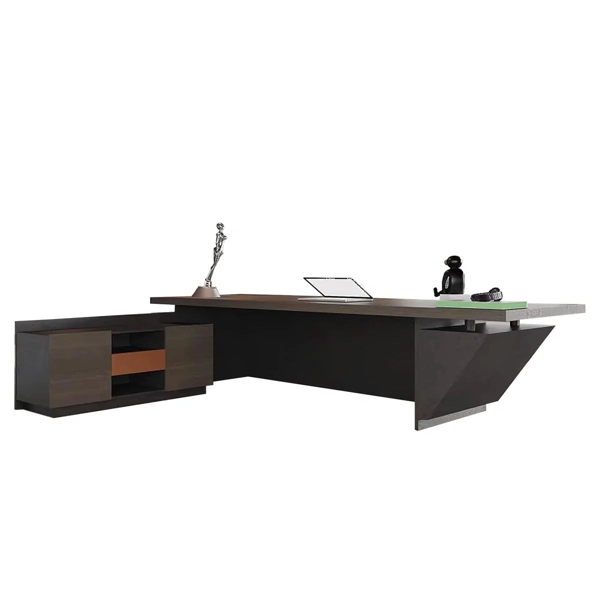 Maverick · Standing L-Shaped Executive Desk, Adjustable Height
