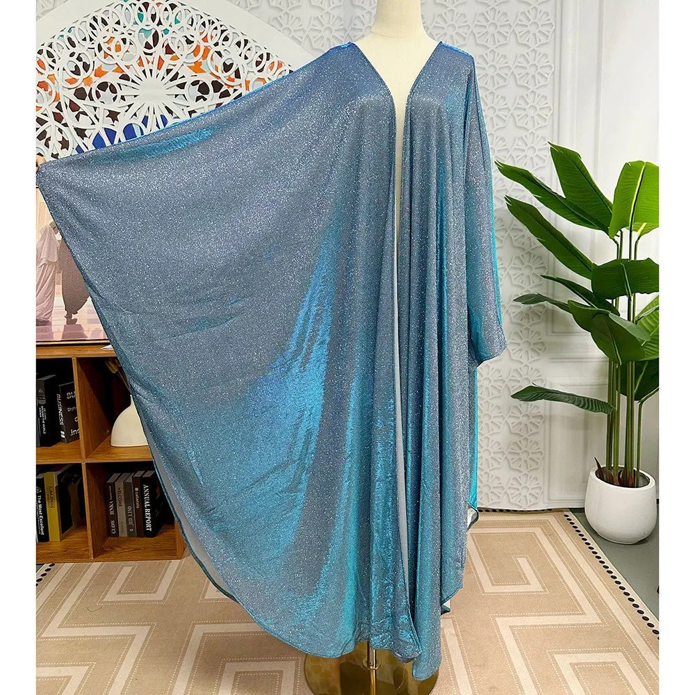 Kaftan Batwing Sleeve Glitter Open Abaya (MOA098)