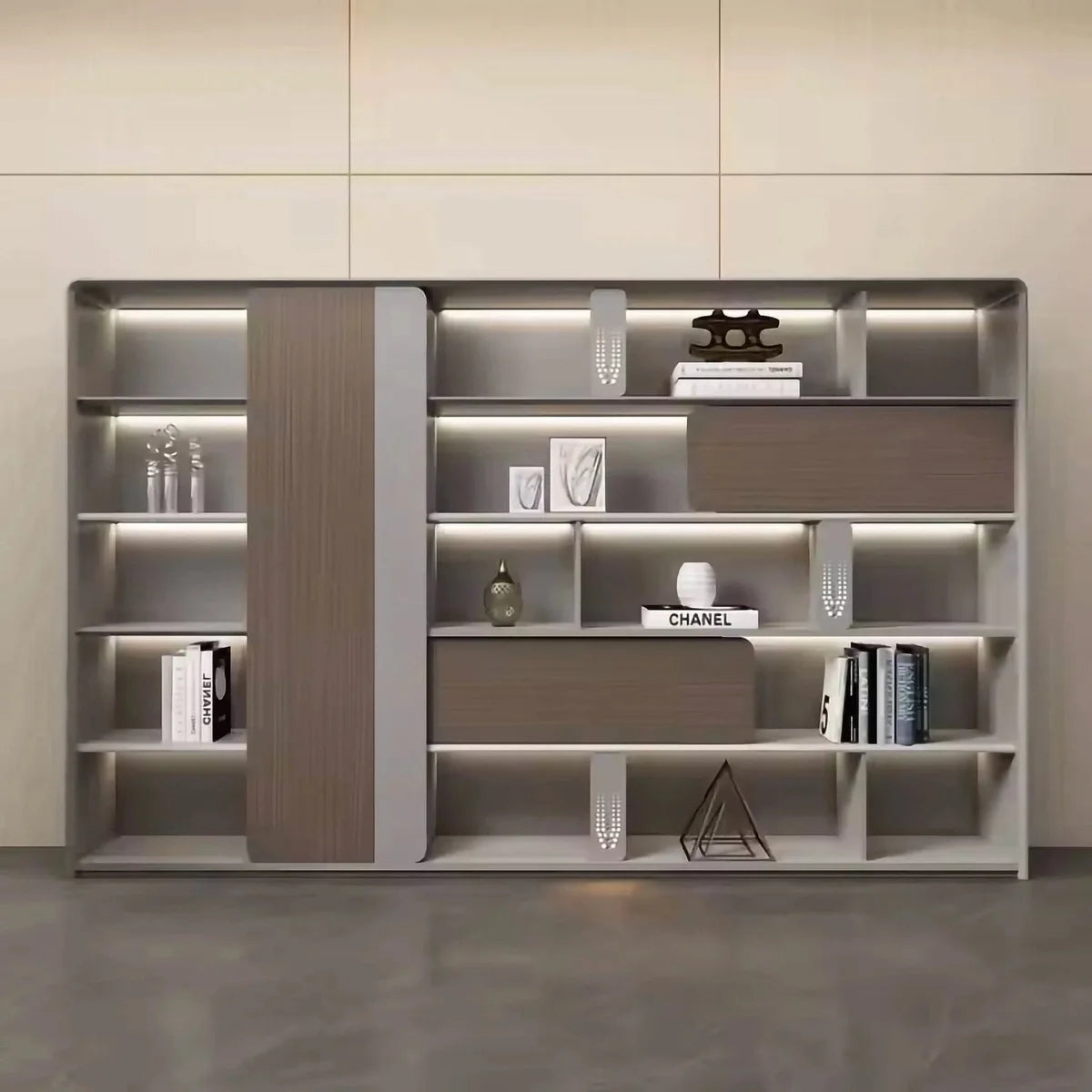 Keswick · Office Shelves w/ Lighting & Storage