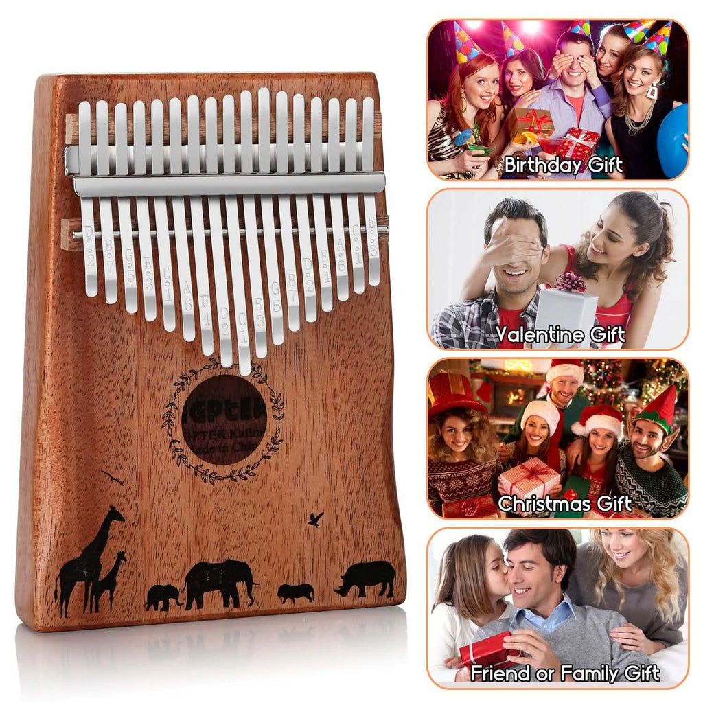 Kalimba 17キー親指ピアノ チューニングハンマー＆バッグ付き