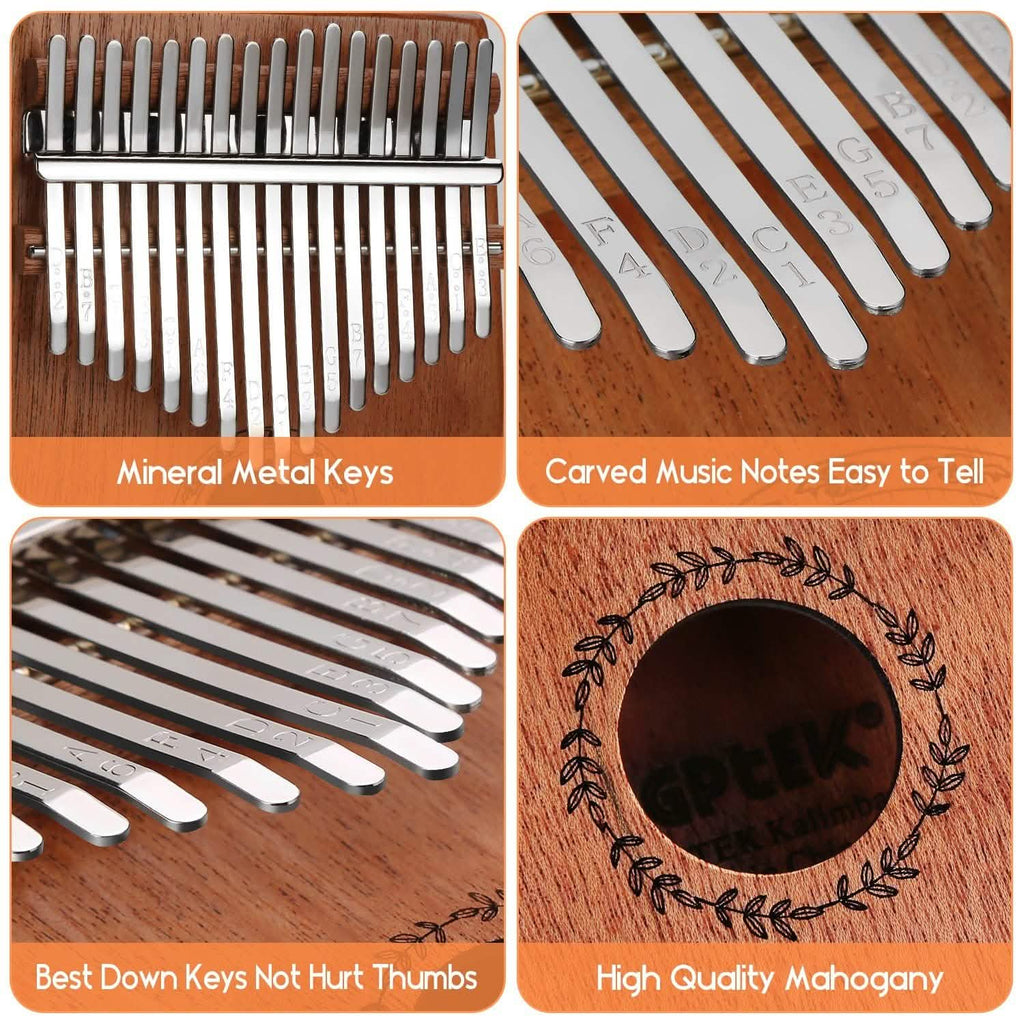 Kalimba 17キー親指ピアノ チューニングハンマー＆バッグ付き
