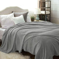 Kathy Ireland Flannel Solid Microplush Bed Blankets