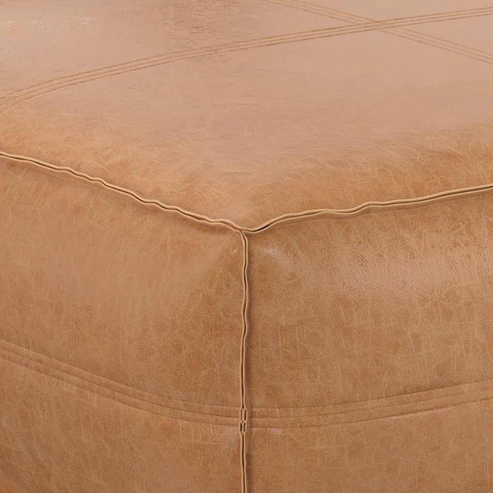 Brody Extra Large Coffee Table Pouf - Distressed