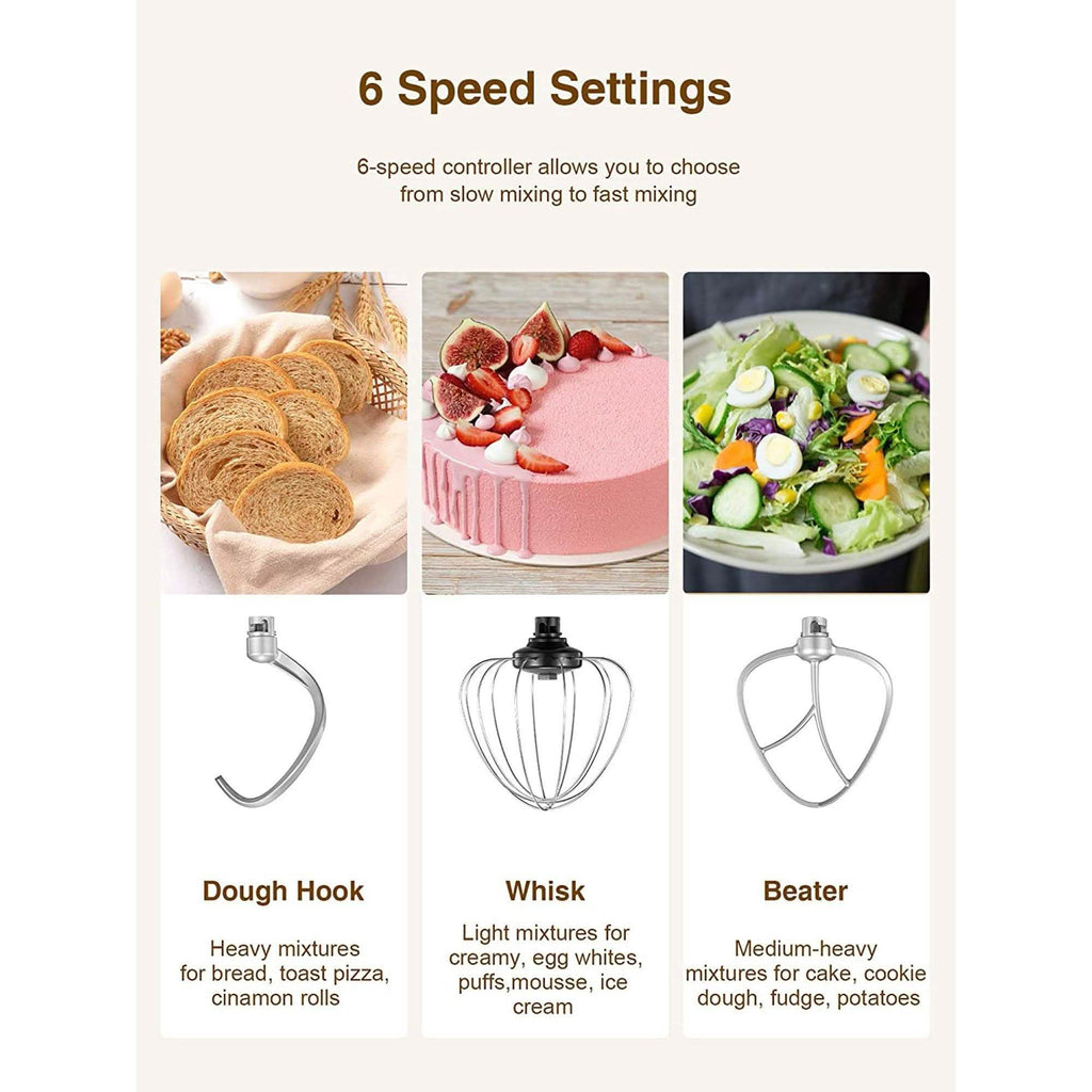 Kealive Stand Mixer - Electric Food Mixer Kitchen with 5.5QT
